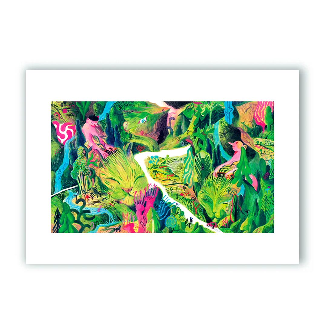 7 Cats Impression Giclée