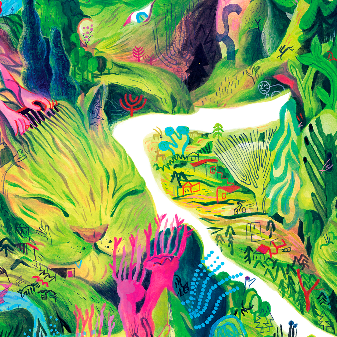 7 Cats Impression Giclée
