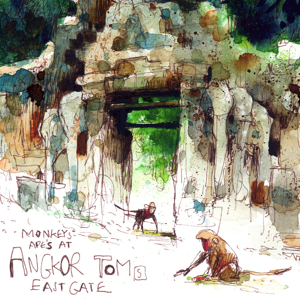 East Gate Bayon Angkor Cambodia Impresión Giclée