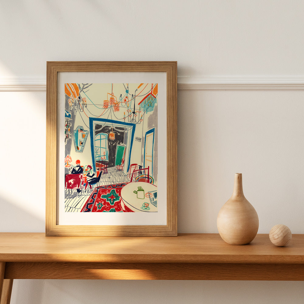 Authentic Armenian Interior en la Biblioteca Mirzoyan Impresión Giclée