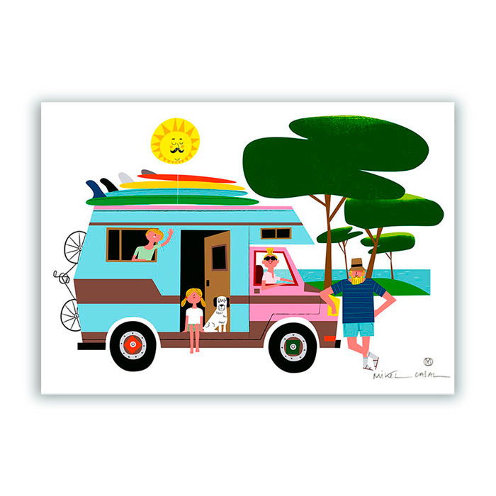 Autocaravana Impression Giclée A3