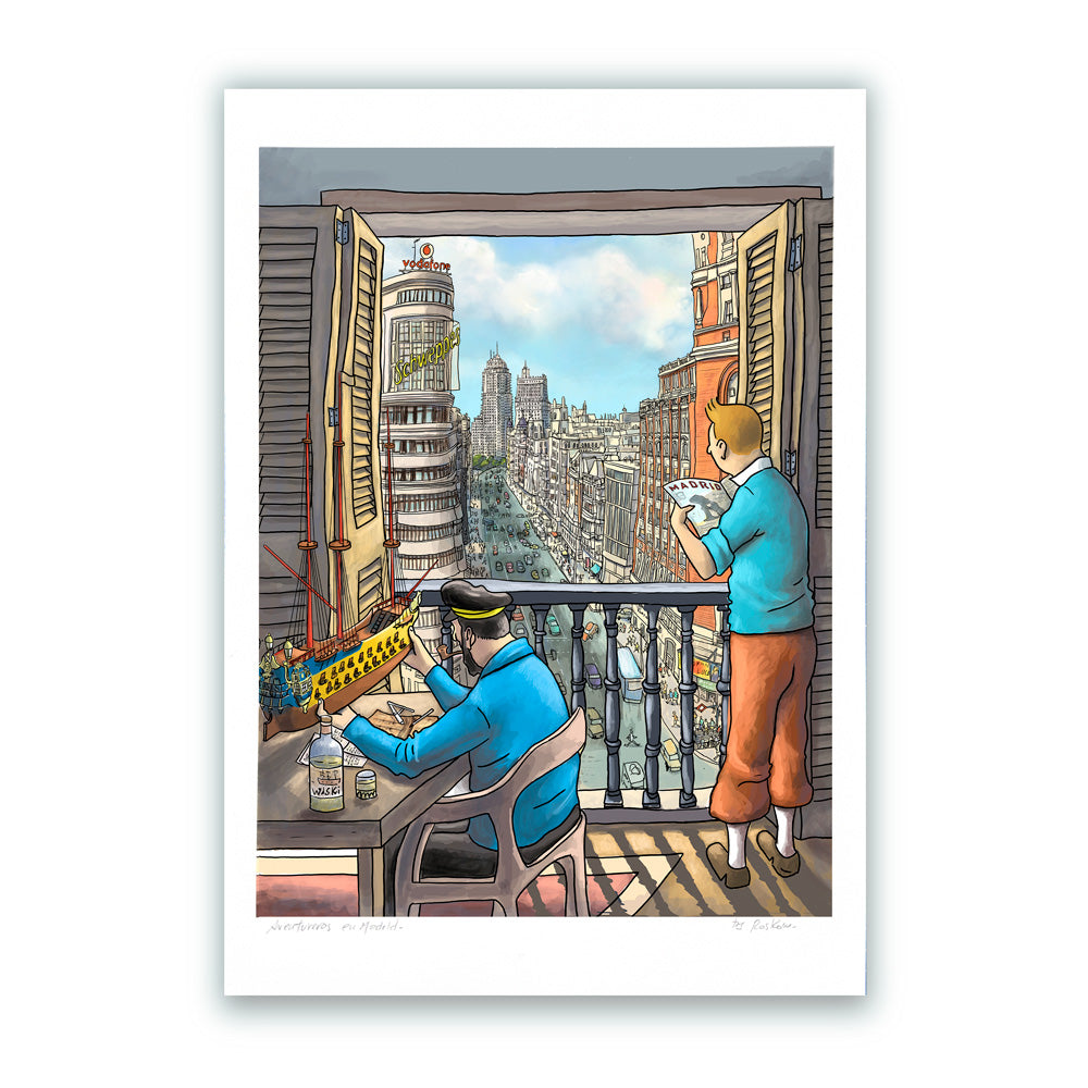 Aventureros en Madrid Impresión Giclée