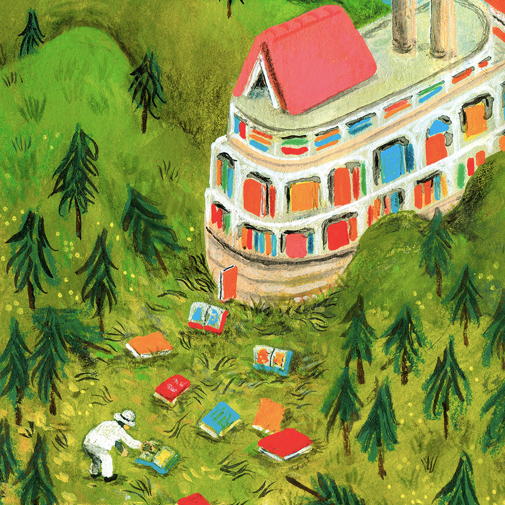 Biblioteca Fitzcarraldo Impresión Giclée