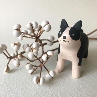 Animal en bois Pole Pole Boston Terrier