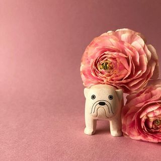 Animal de madera Pole Pole Bulldog