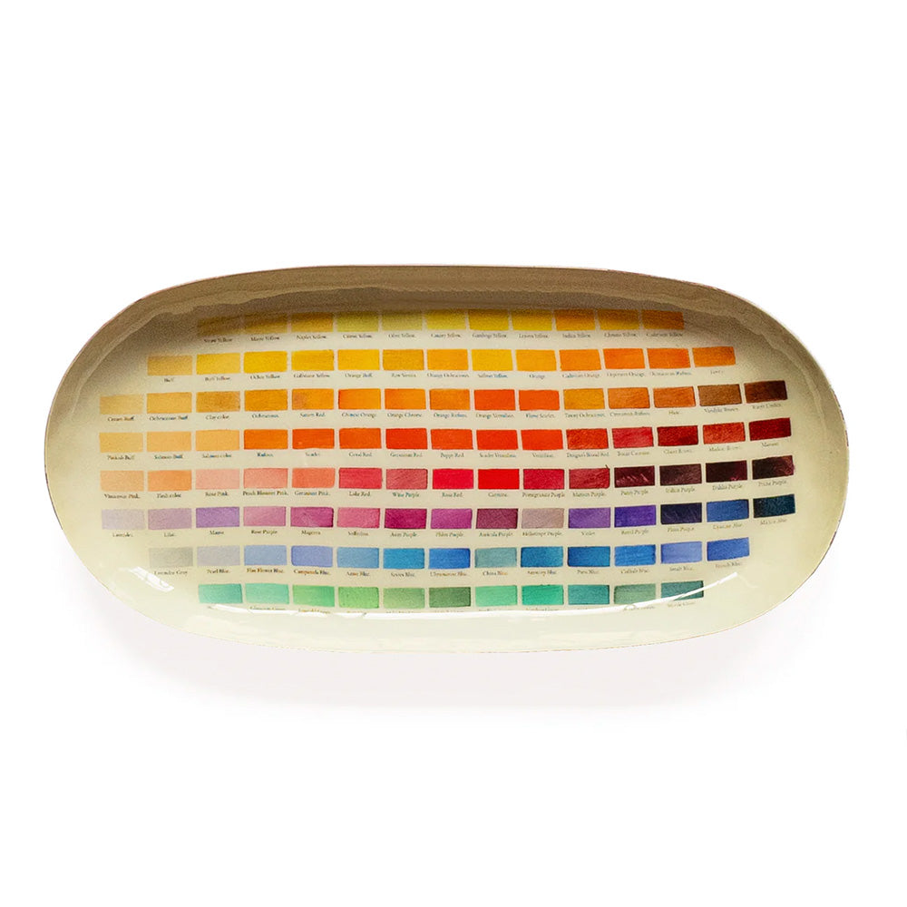 Bandeja Ovalada de Metal Esmaltada - Nomenclatura de Colores