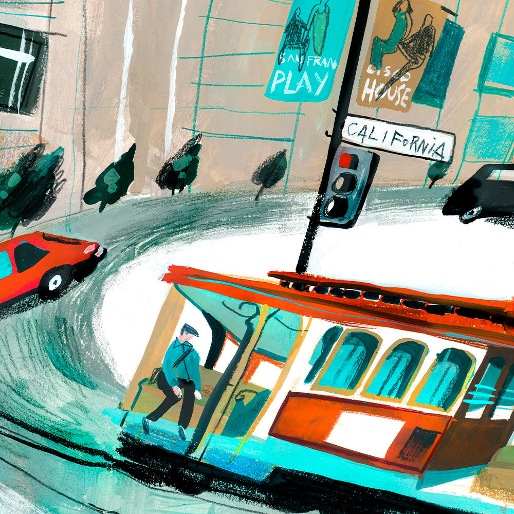 Cable Car San Francisco Impresión Giclée