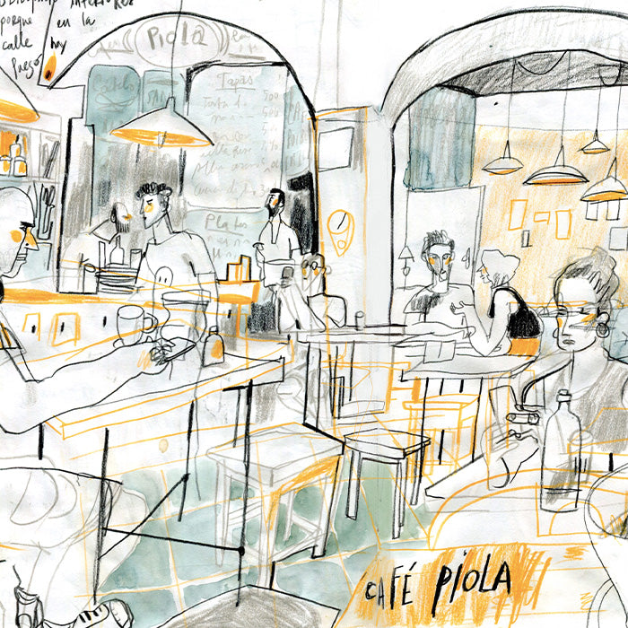 Cafe Piola Impresión Giclée