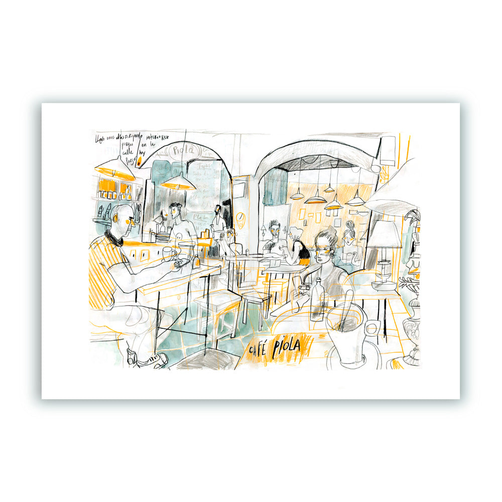 Cafe Piola Impresión Giclée