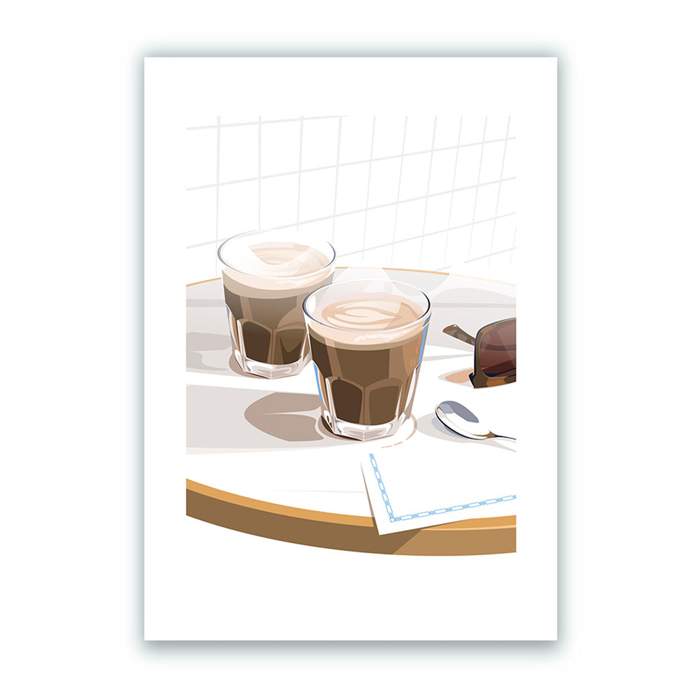 Cafés Giclée Print