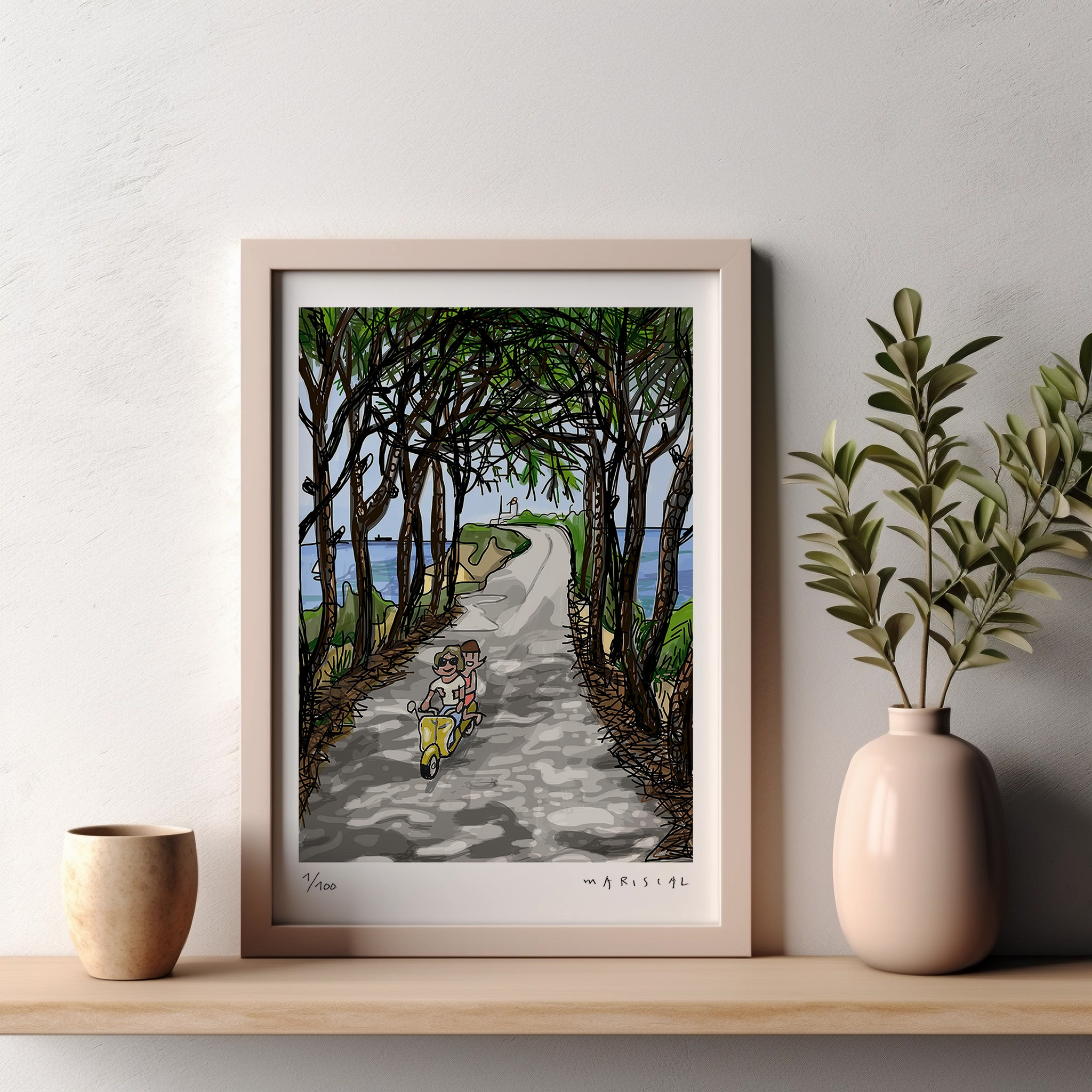 Carretera Faro San Antonio Impression Giclée