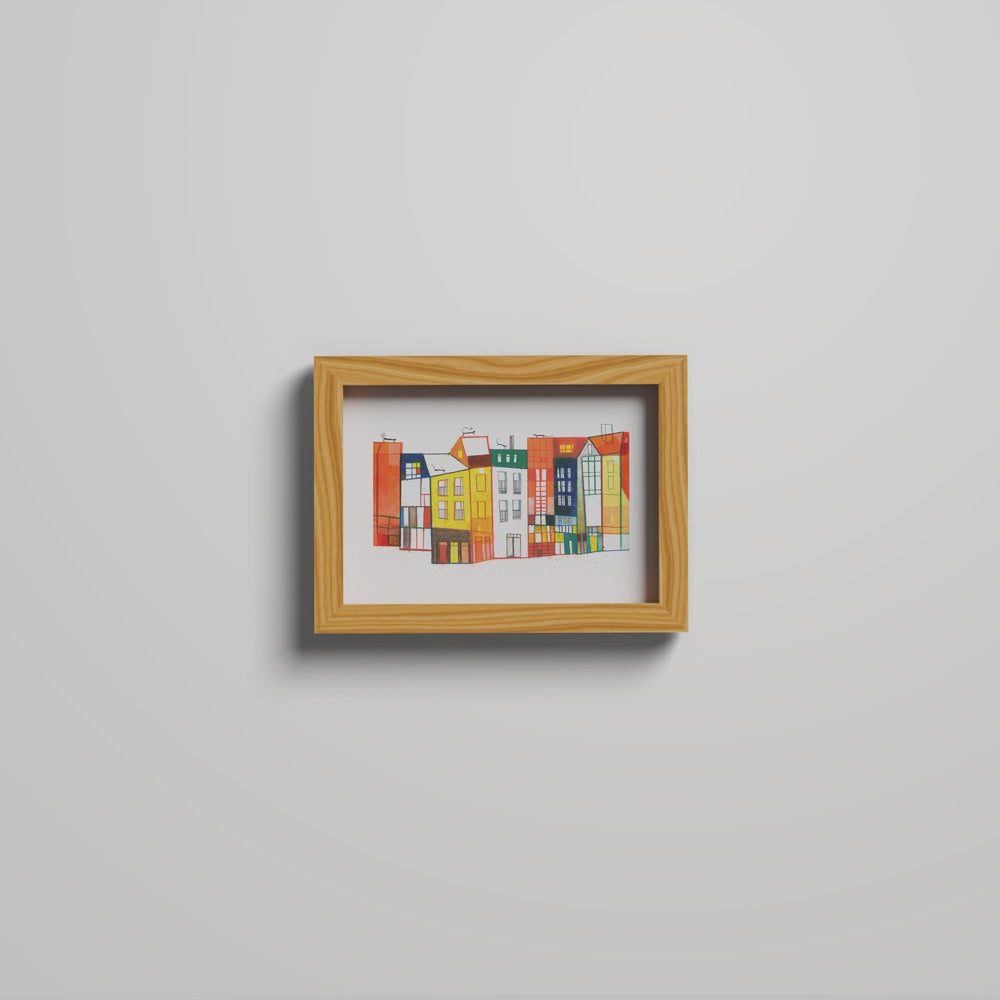 Casas de colores Impression Giclée