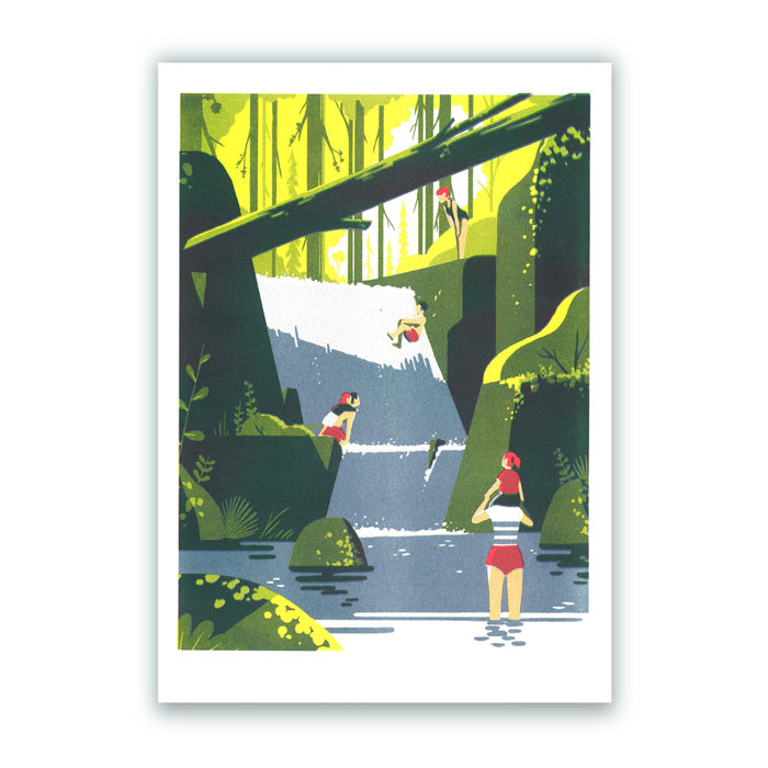 Cascade - Tom Haugomat Risographie A3