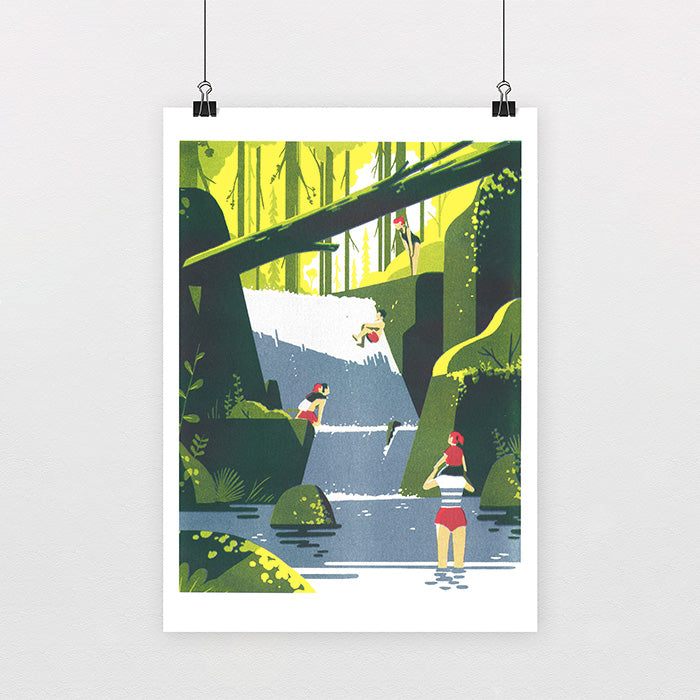 Cascade - Tom Haugomat Risographie A3