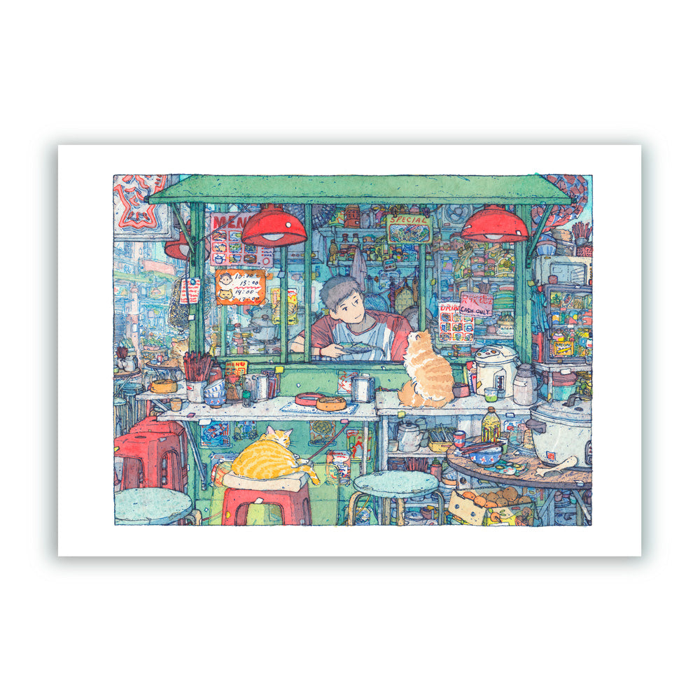 Cat Hours Impresión Giclée