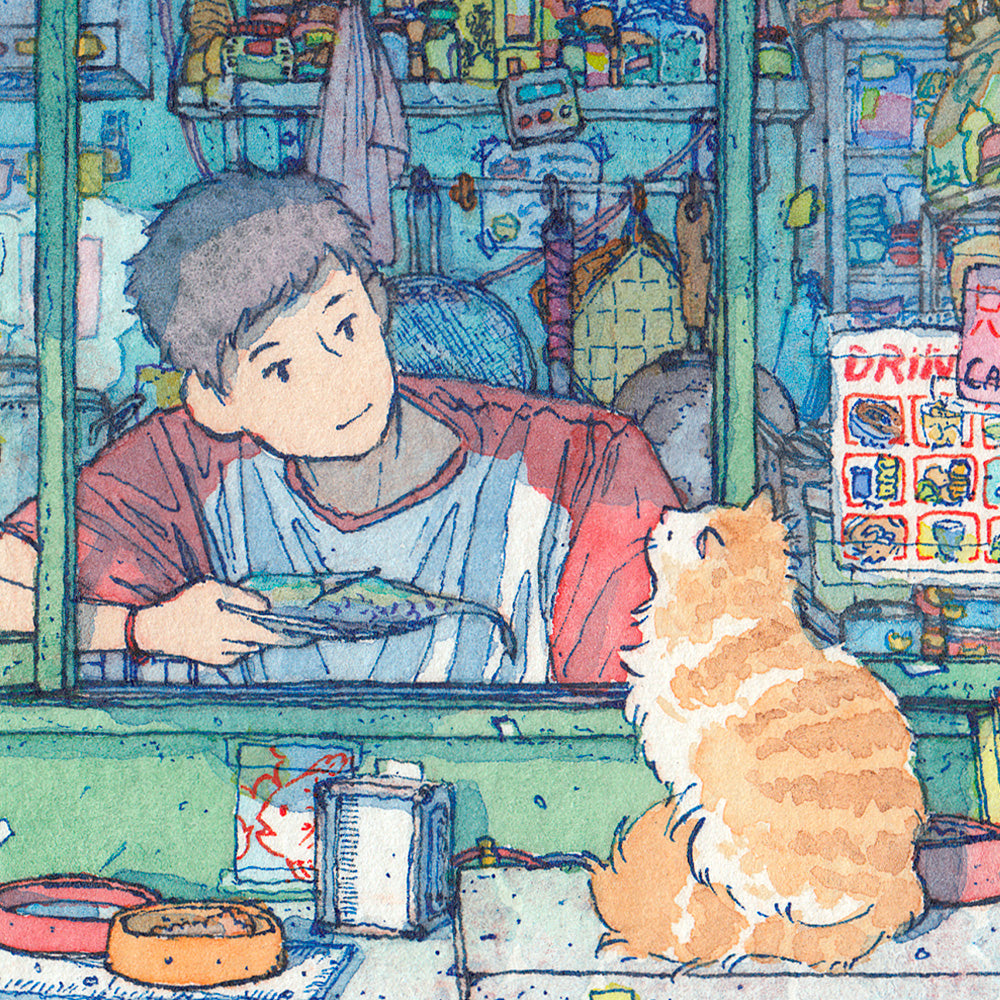 Cat Hours Impresión Giclée