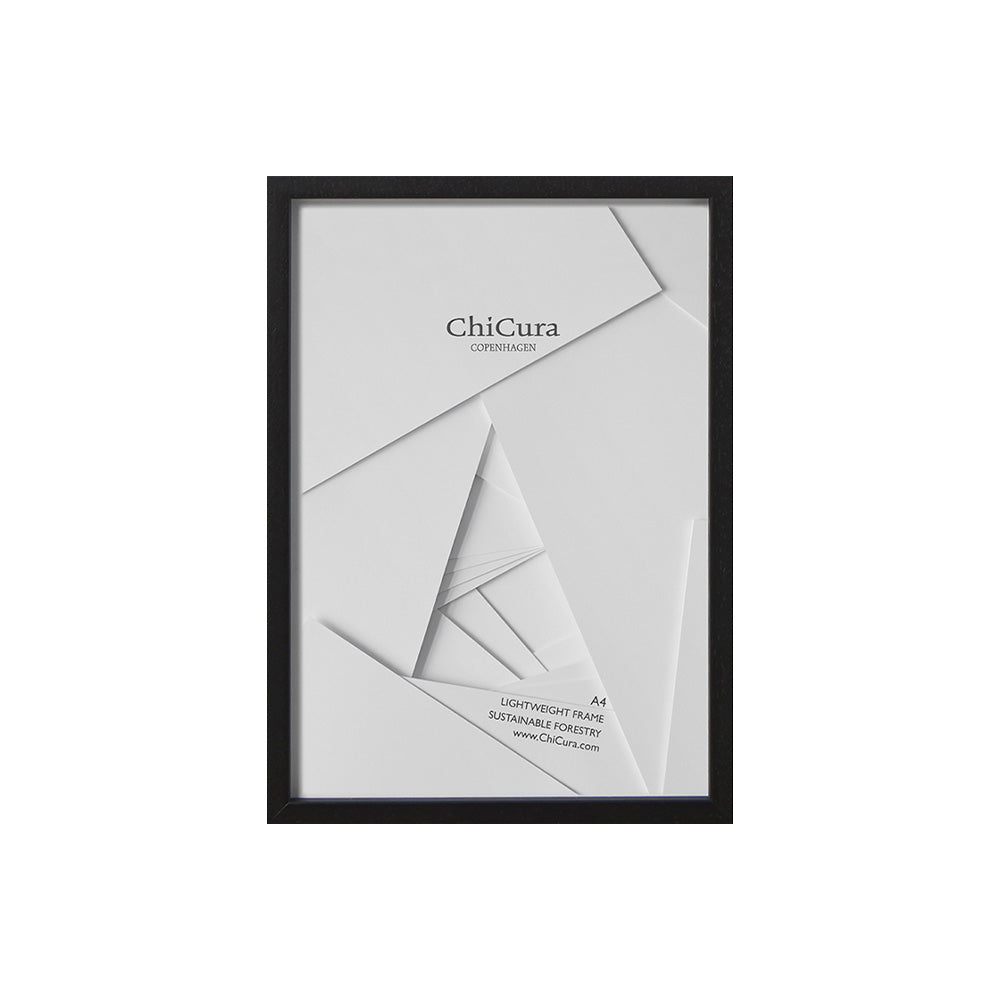 Wooden Frame A4 Black - Anti-Reflective Acrylic