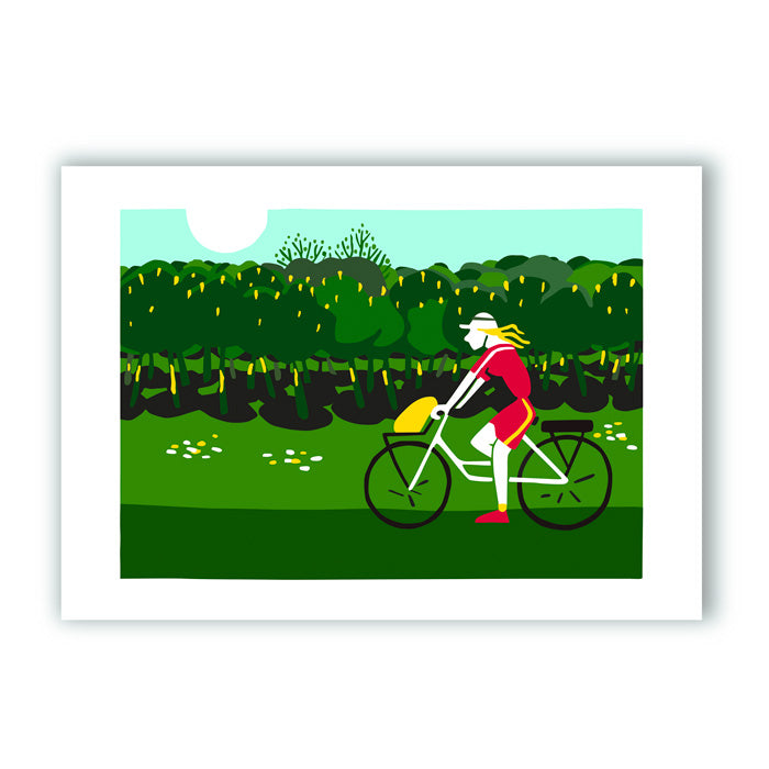 Ciclista en Primavera Impresión Giclée