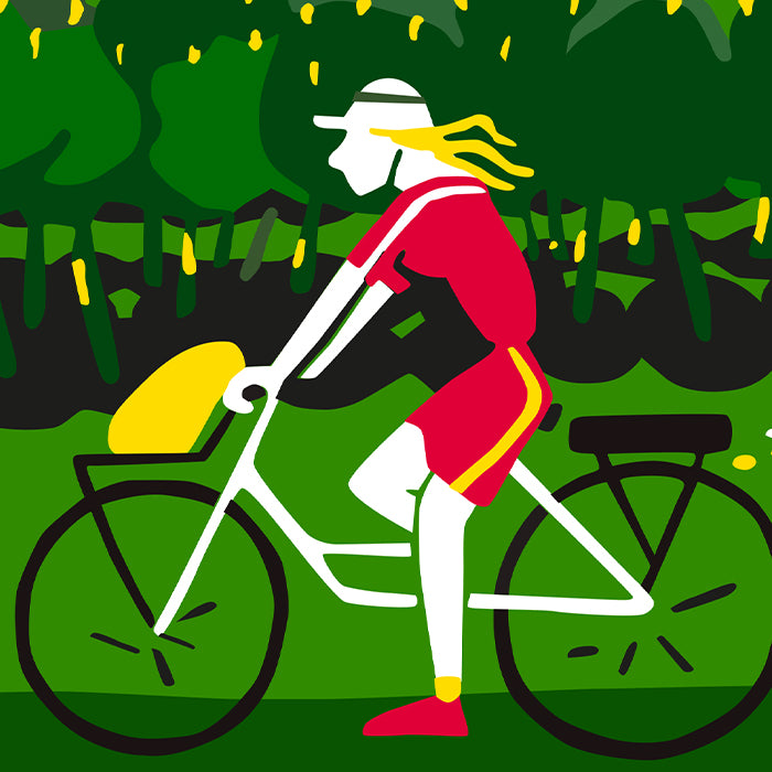 Ciclista en Primavera Impresión Giclée