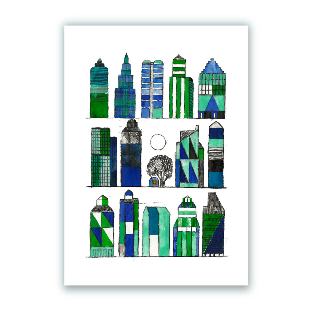 Ciudad Nocturna Giclée Print