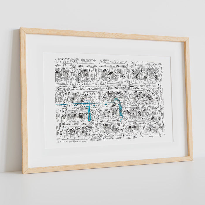 La Ciudad y El Teleférico Giclée Print