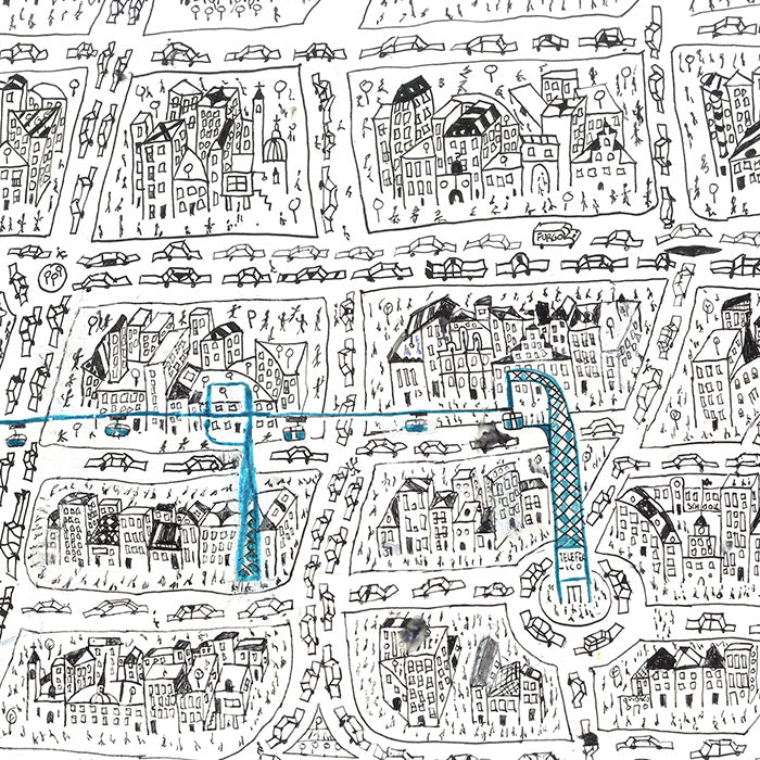 La Ciudad y El Teleférico Giclée Print