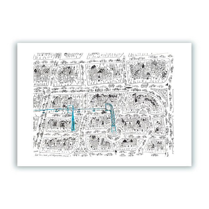 La Ciudad y El Teleférico Giclée Print