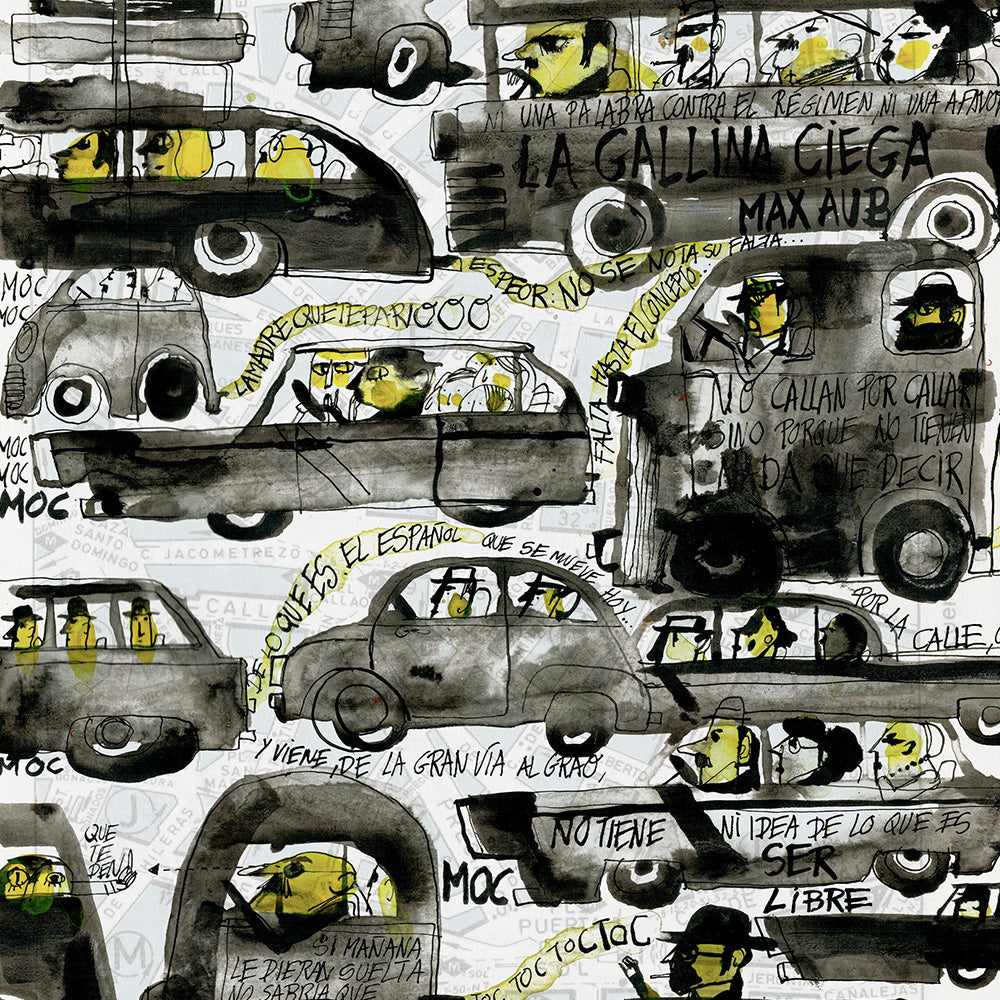 Coches Impression Giclée A4