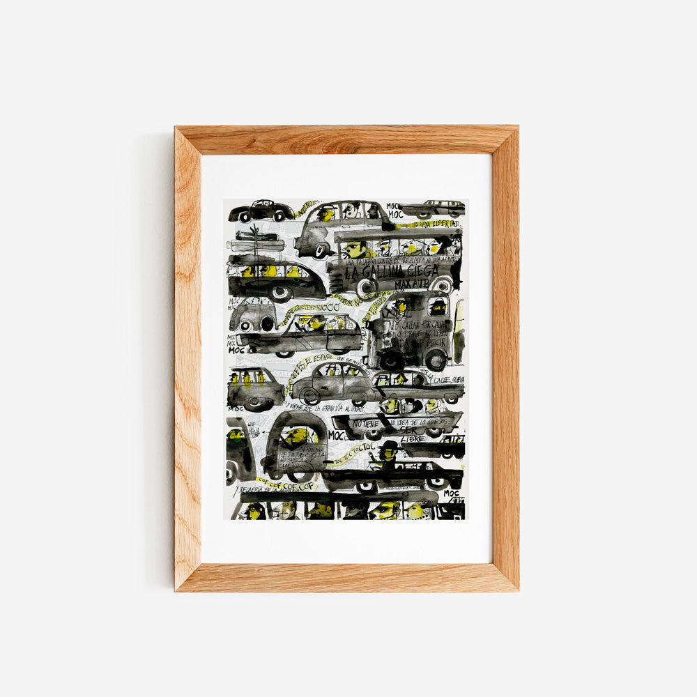 Coches Impression Giclée A4