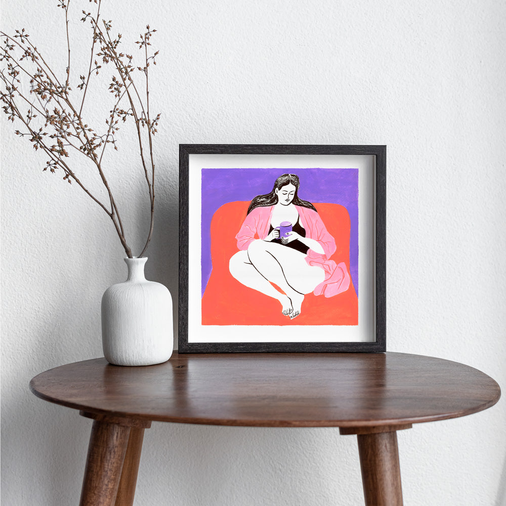 La Hora del Café Impresión Giclée
