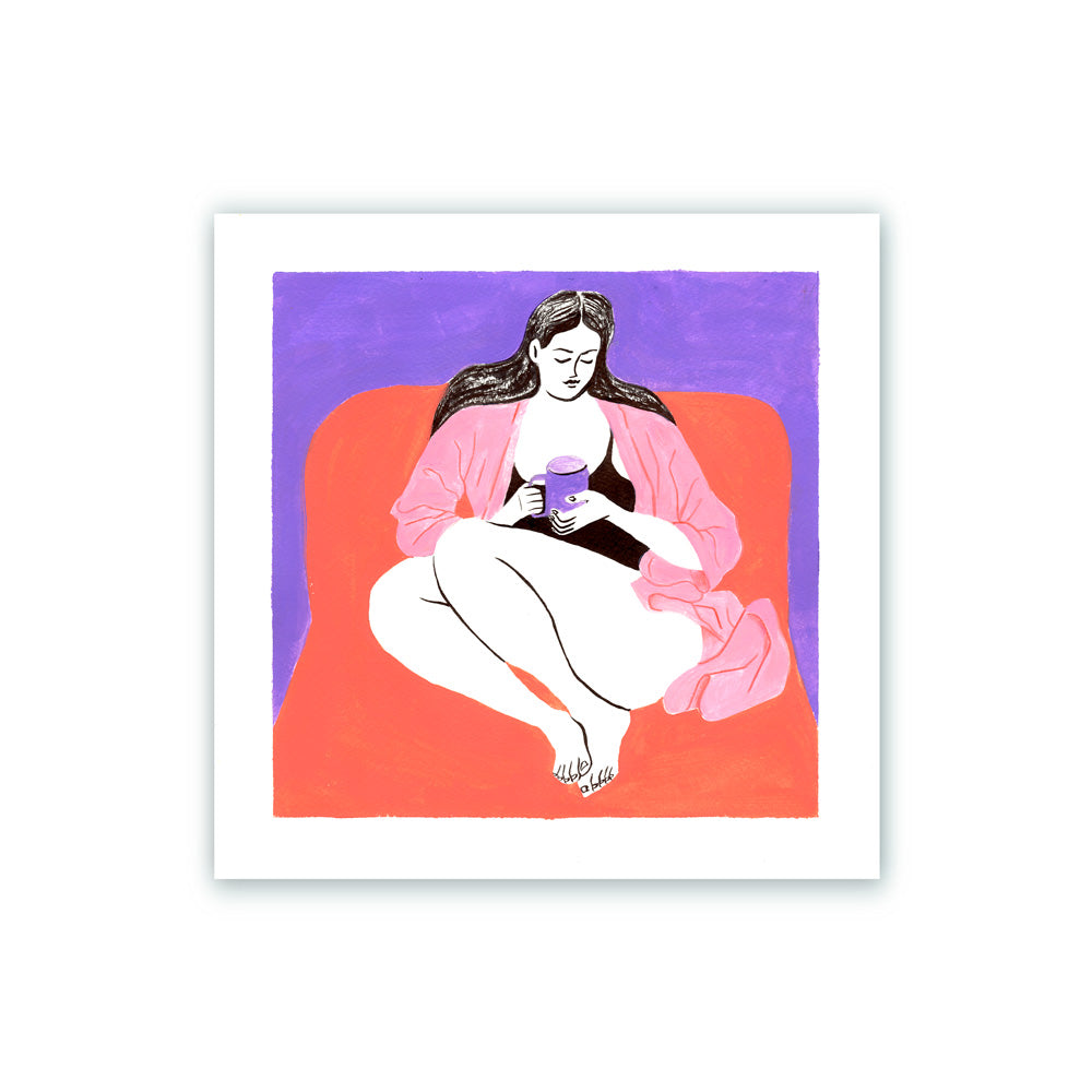 La Hora del Café Impresión Giclée