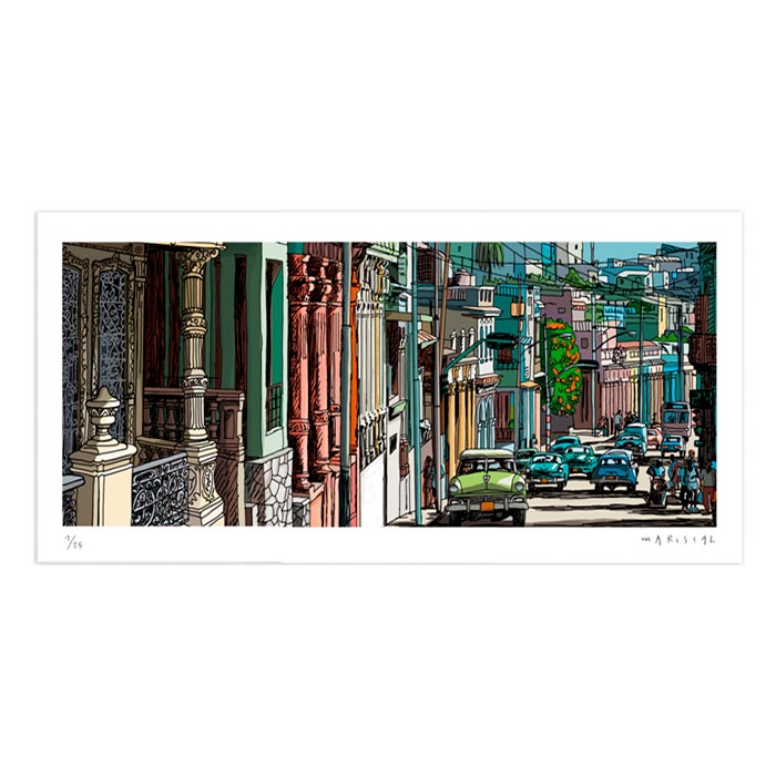 Los Colores de la Habana Impresión Fine Art