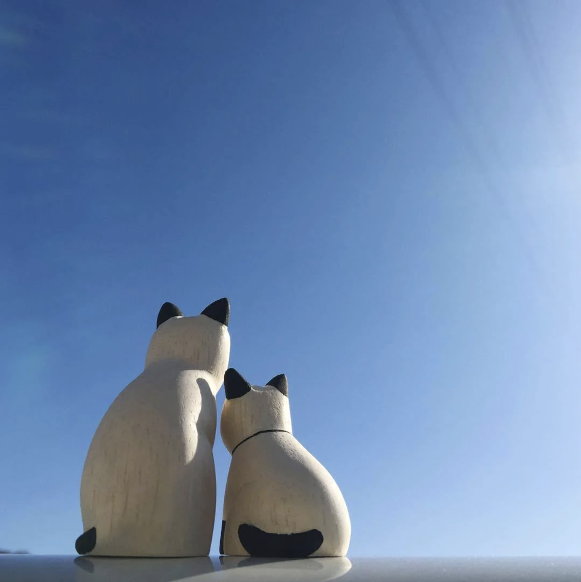 Animal de madera Pole Pole Gato Siamés Adulto