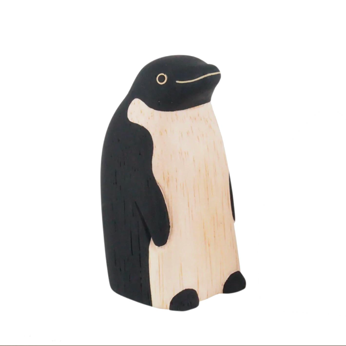 Animal de madera Pole Pole Padre Pingüino
