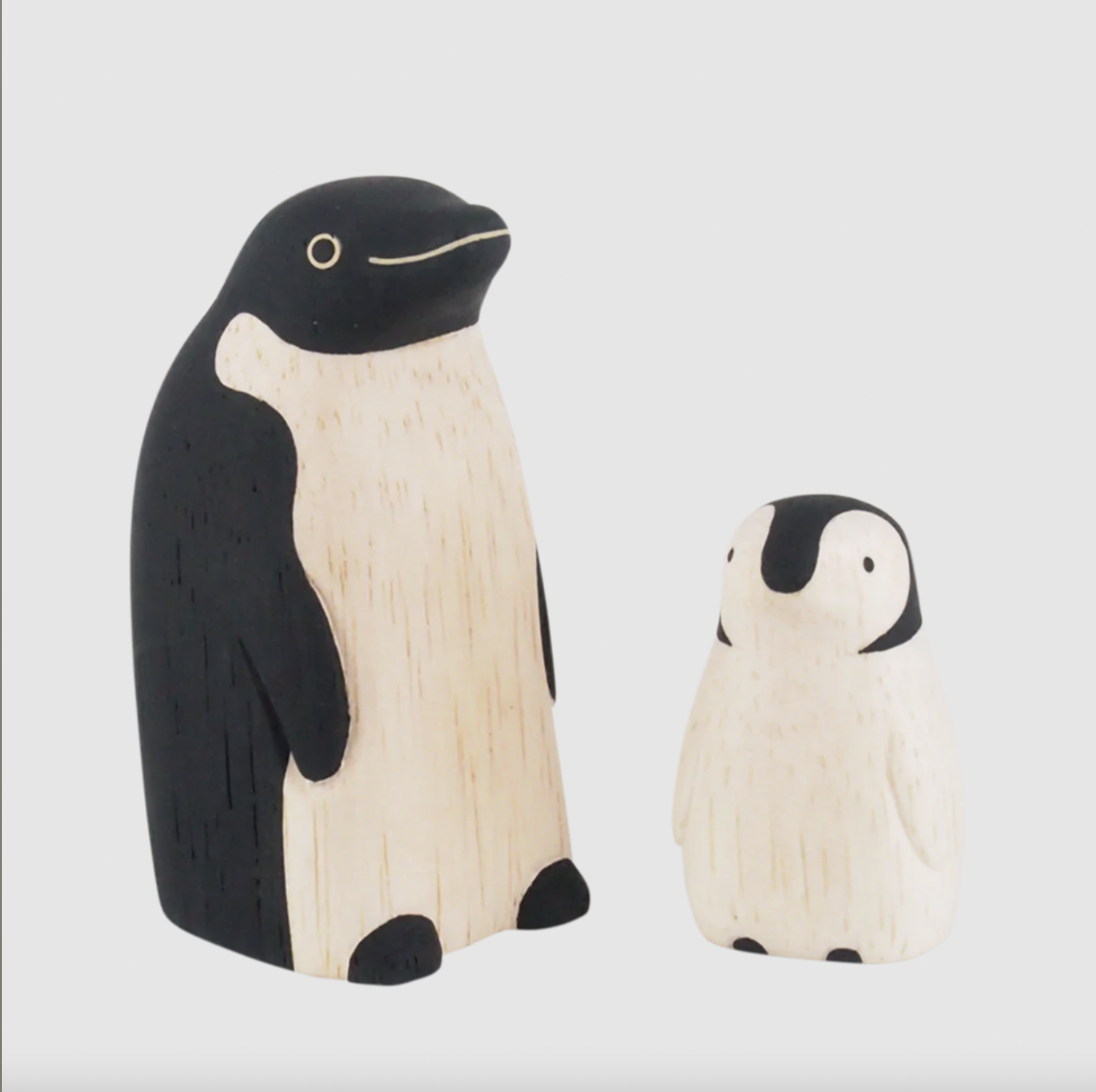 Animal de madera Pole Pole Padre Pingüino
