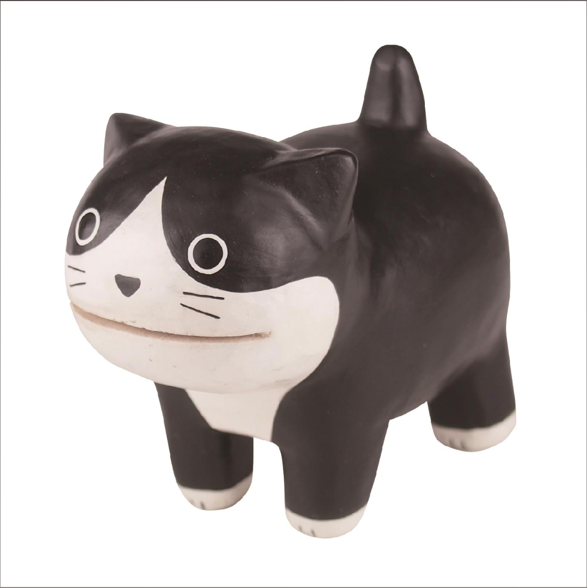Animal de madera Pole Pole Cat Black