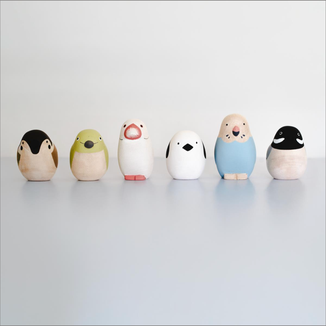 Animal de madera Pole Pole Kotori Gorrión
