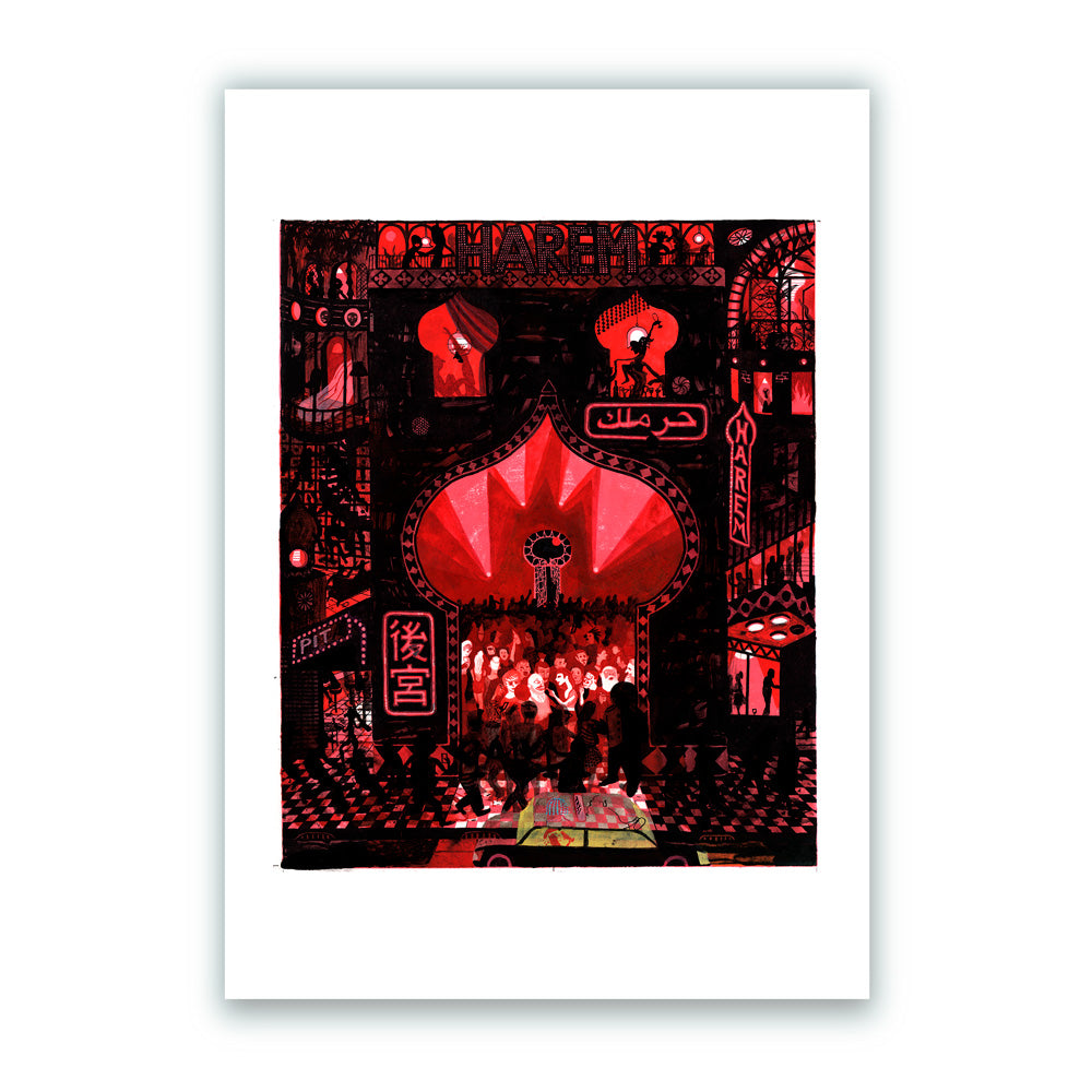 Disco Harem Mouth Giclée Print