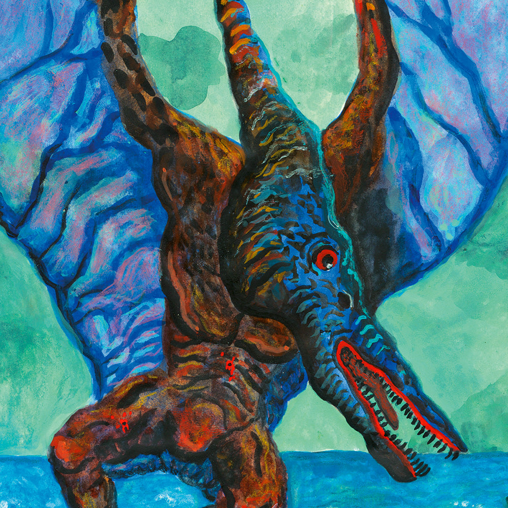 DinoWestern Pterodactilo Impresión Giclée