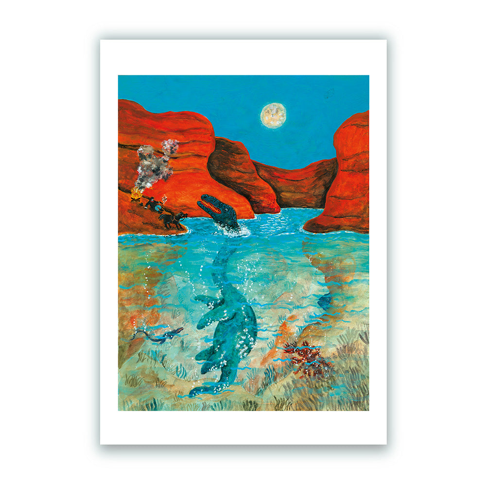 DinoWestern Thalassomedon Tirage Giclée