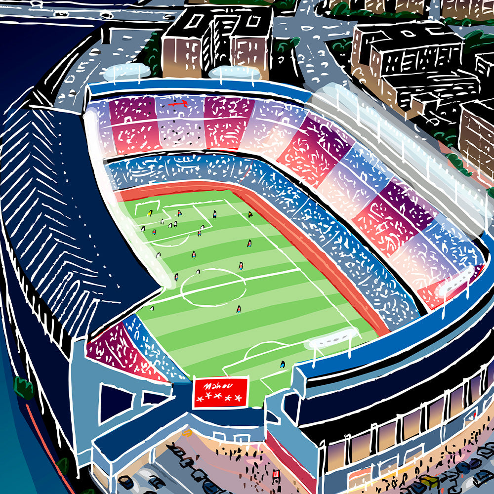Estadio Vicente Calderón Impresión Giclée
