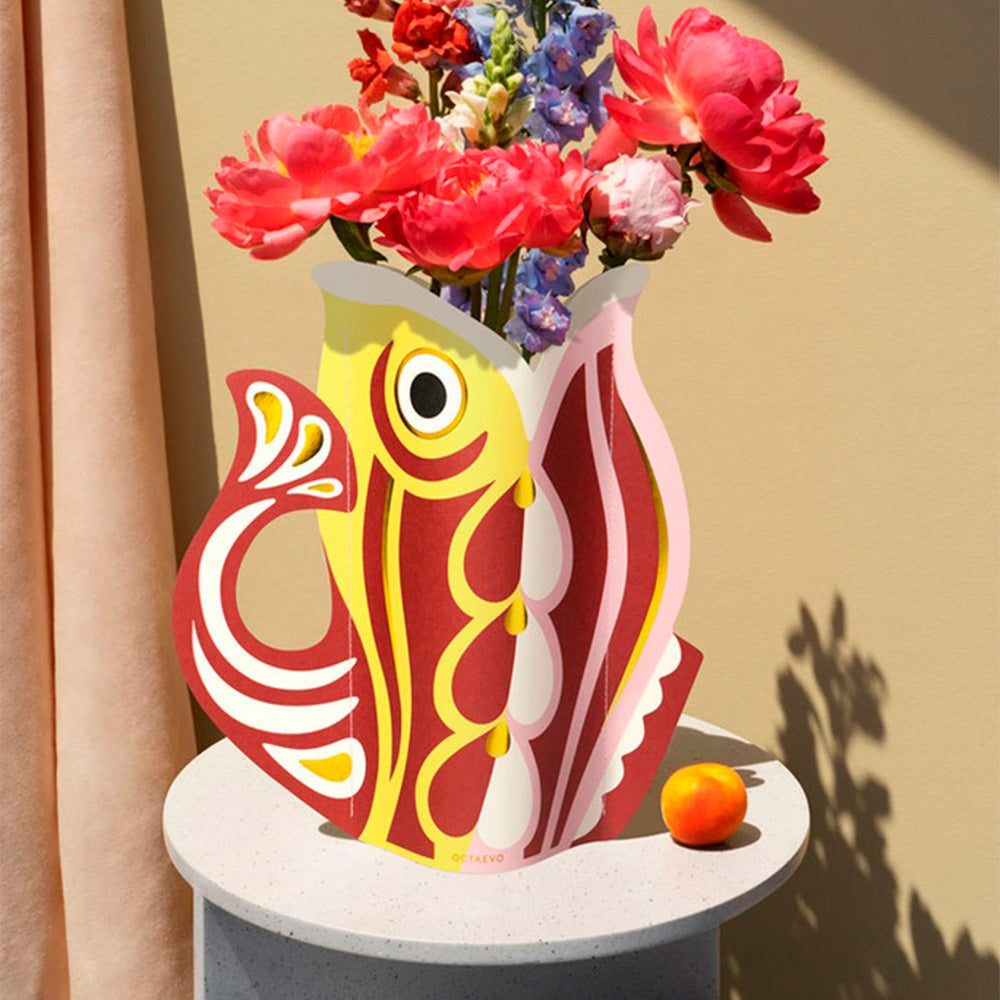 Florero de Papel Fish Ruby