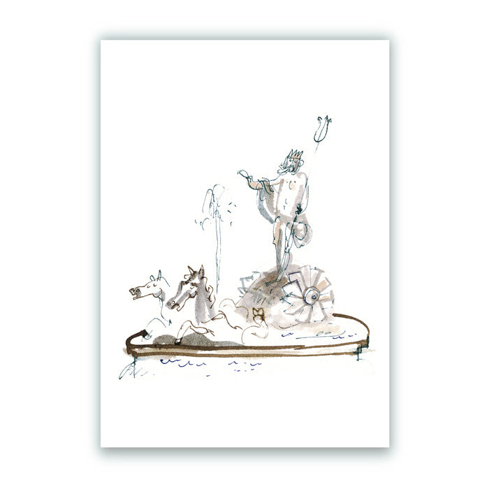 Fuente de Neptuno Impresión Giclée