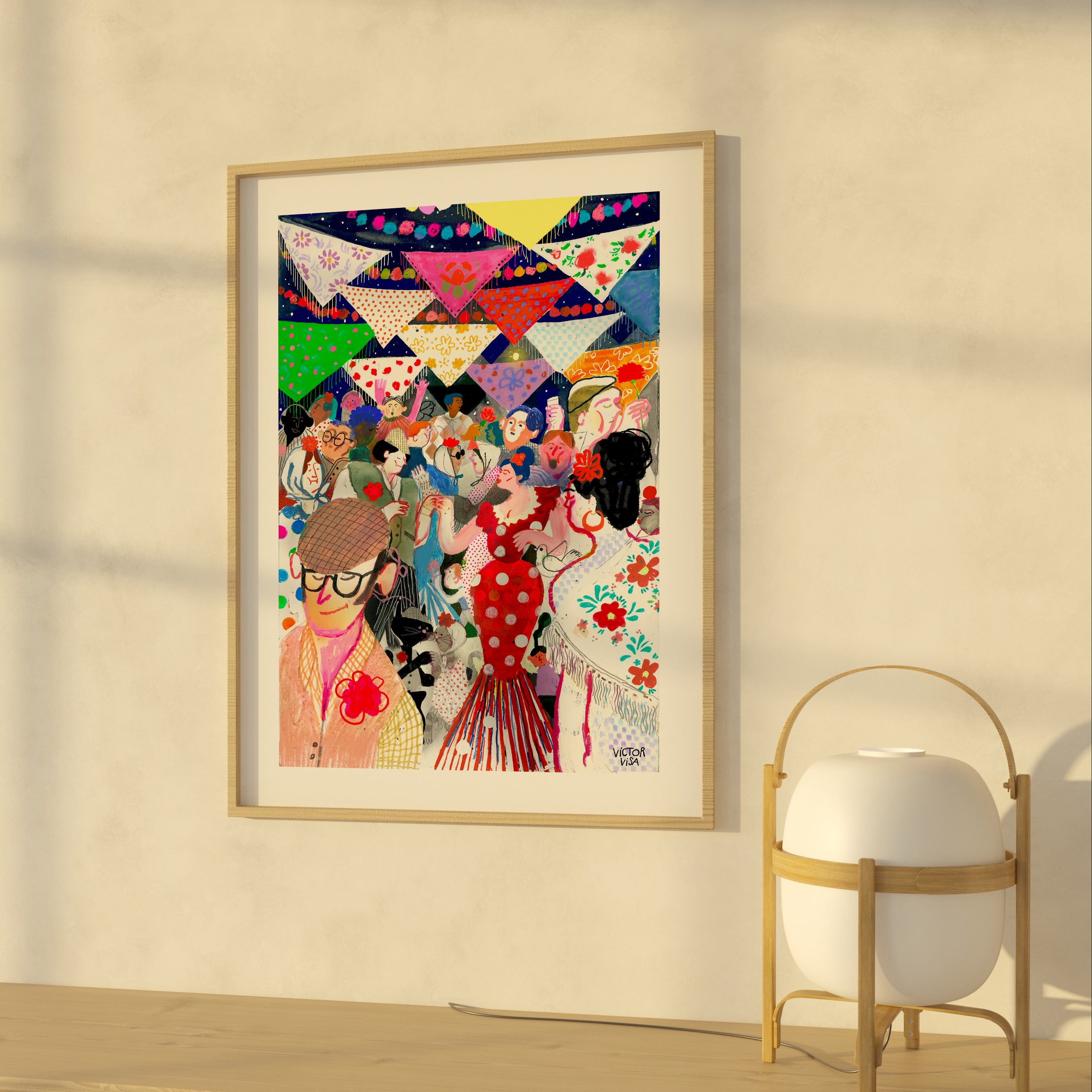 Fiesta de La Paloma en La Latina Impression Giclée