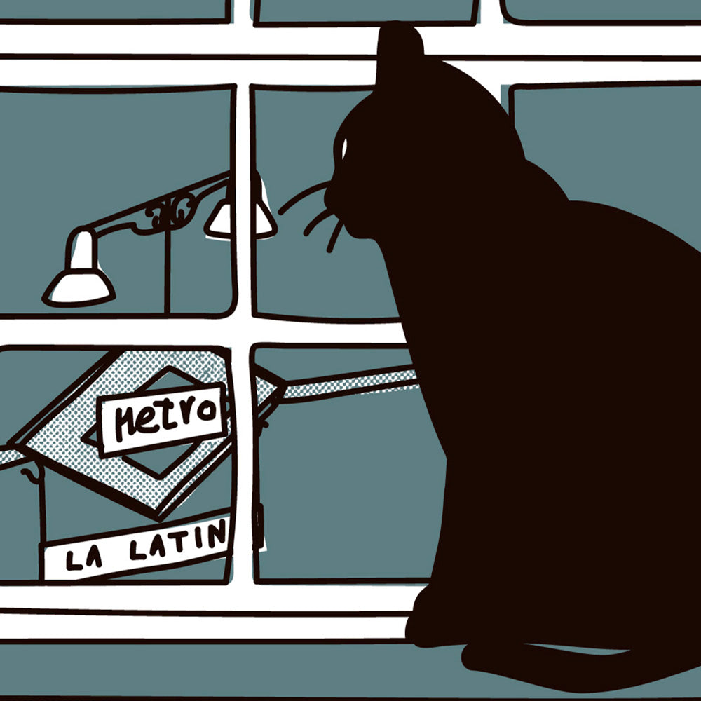 Gato Curioso Impresión Giclée
