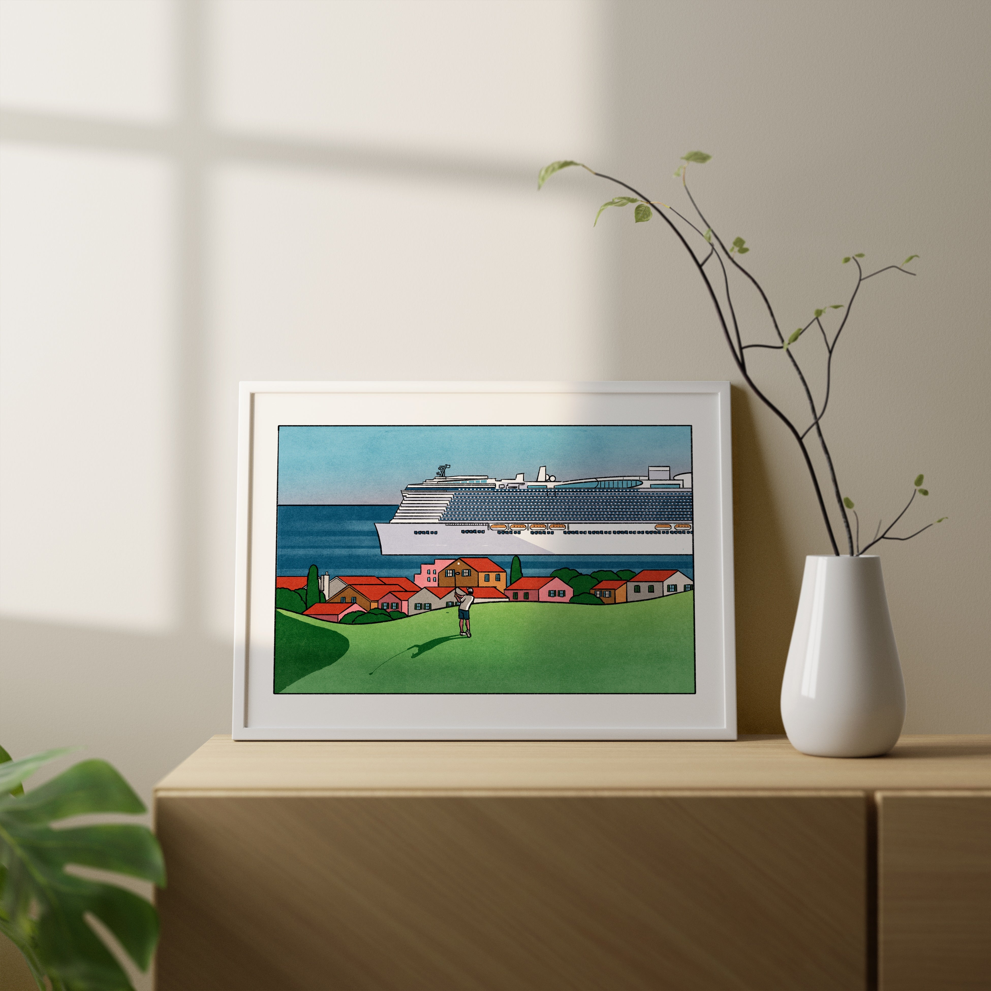 Golf in Italy Impresión Giclée