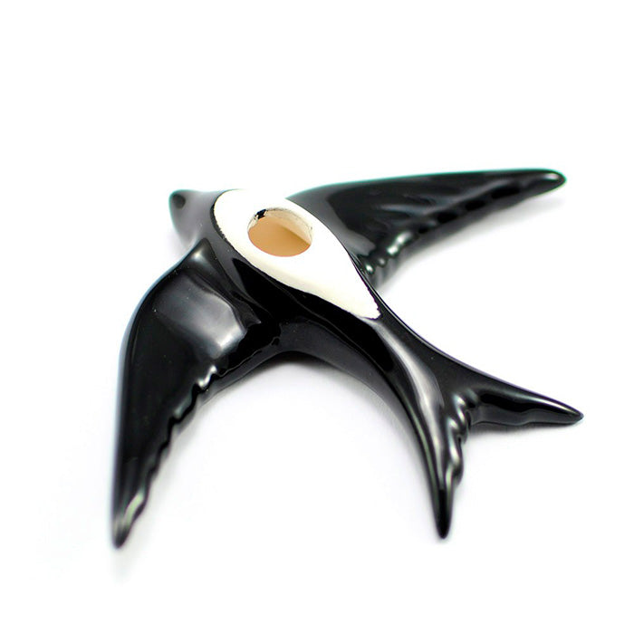 Ceramic Swallows Black (Set of 3)
