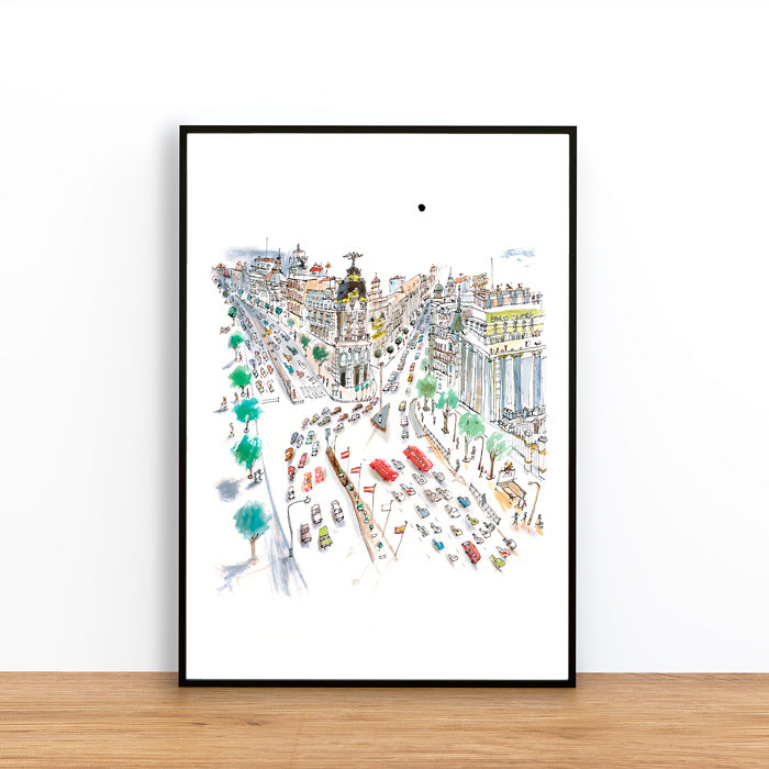 Gran Vía, edificio Metropolis Impression Giclée