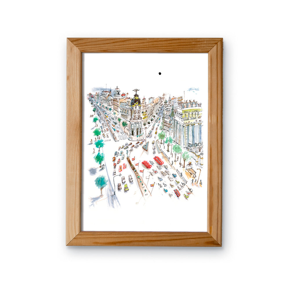 Gran Vía, edificio Metropolis Impression Giclée