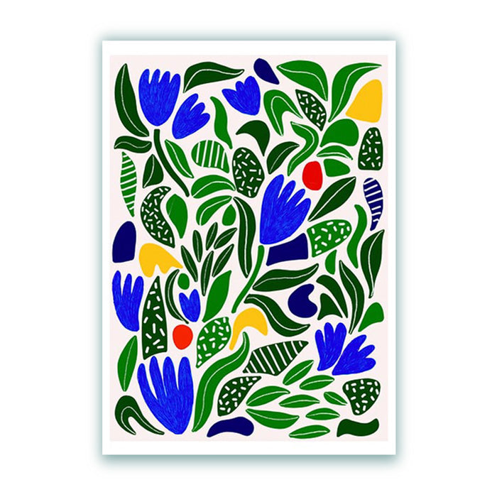 Green Tulips Print A3